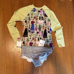 SOLD Kids Swim Set Frida Kahlo print